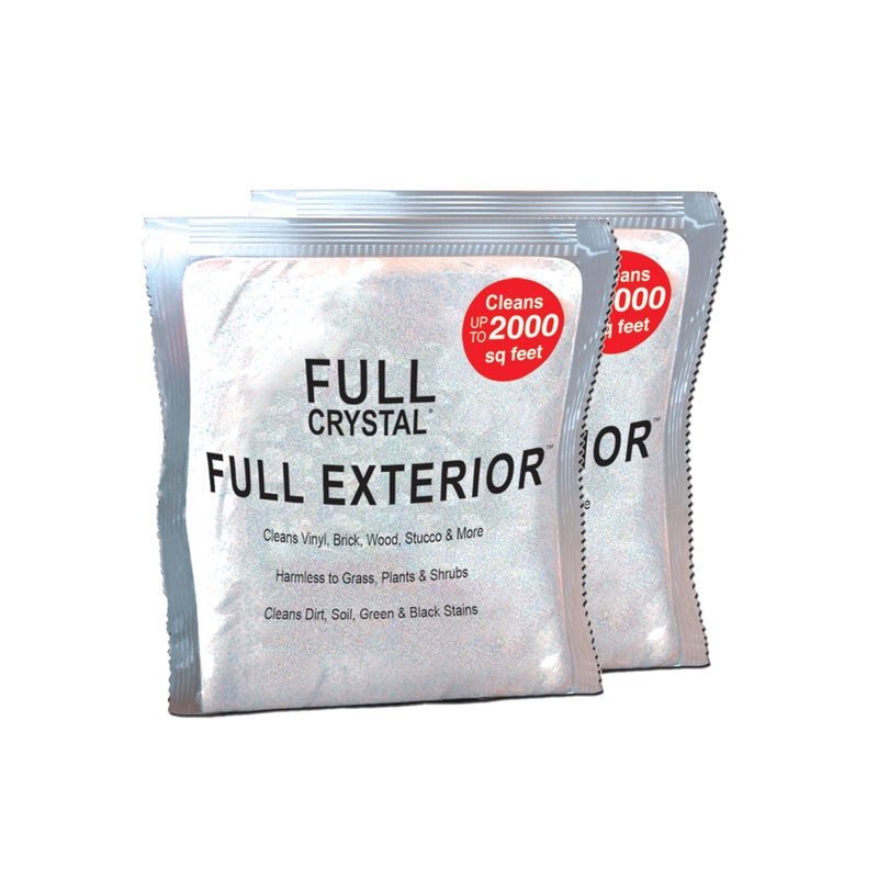 Full Exterior Refill Kit Crystal Powder Outdoor Cleaner Packets NonToxic No Scrub No Rinse Cleaning Solution 8 oz